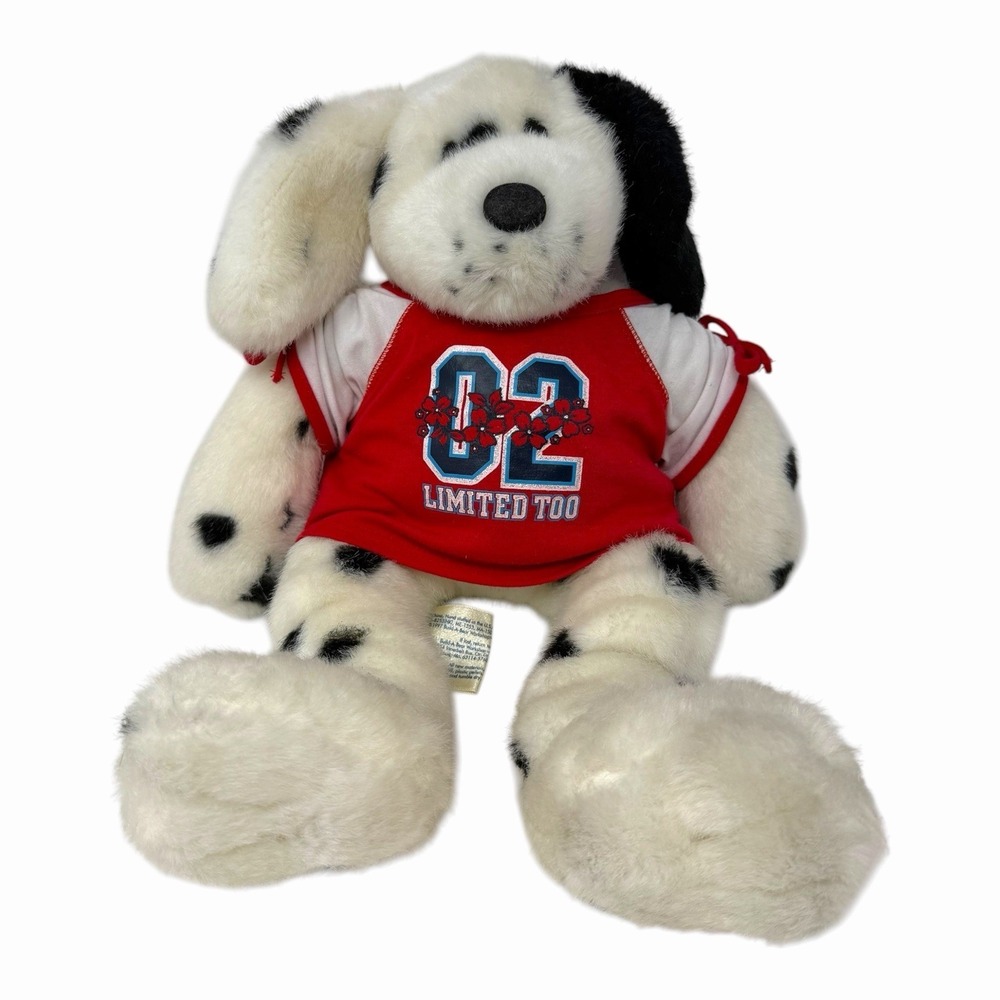 Build A Bear‎ Workshop Dalmatian Plush Dog Limited Too 02 Red Shirt Vintage 1997